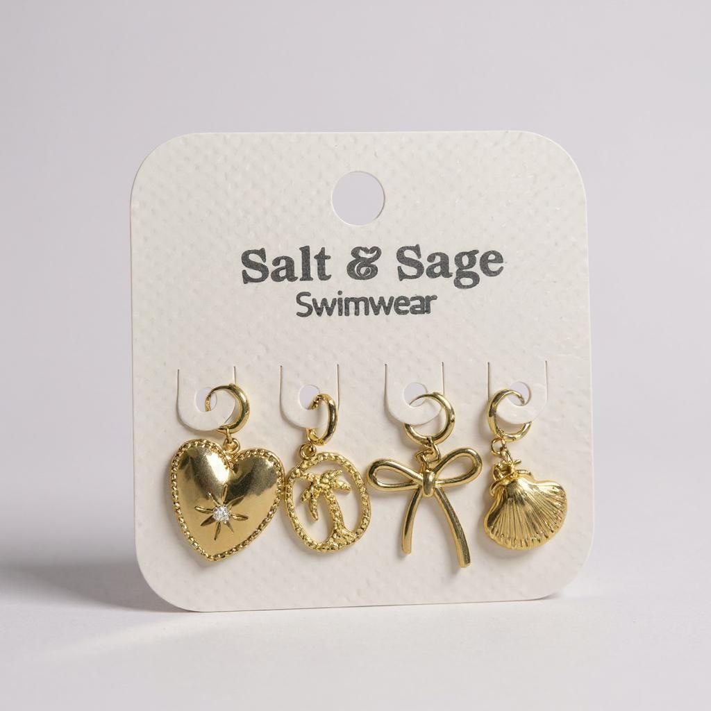 Waterproof Bikini Charms - 4 Pack
